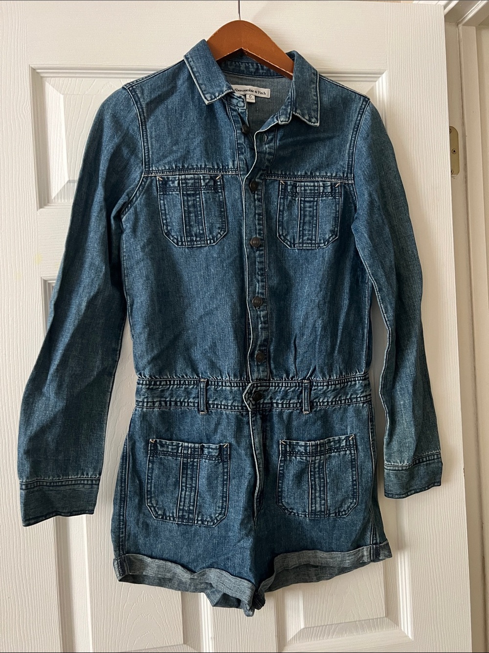 Abercrombie & Fitch Denim Romper Jacket - Blue